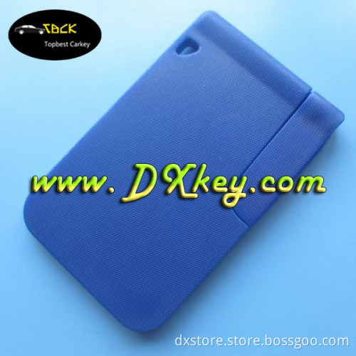 Blue color 3 buttons 433 mhz renault megane remote key with uncut emergency key D46 chip for renault megane card key